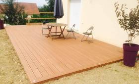 Création d'une terrasse en bois composite à Chessy (77)
