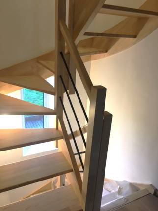 Remplacement d'escalier intérieur - nouvel escalier sans contremarches - Nantes 44