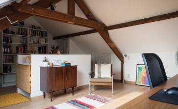 aménagement d'un bureau dans des combles