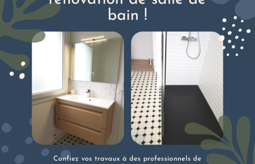 Rénovation Salle de Bain à Quimper : Un Chef-d'œuvre en Noir et Blanc