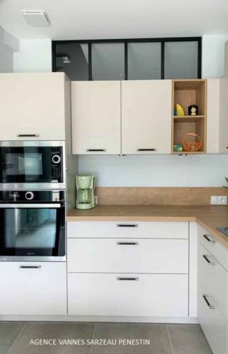 RENOVATION DE CUISINE A DAMGAN (56750) PAR LE COURTIER EN TRAVAUX  DE LA MAISON DES TRAVAUX VANNES SARZEAU PENESTIN