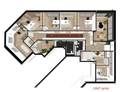 Aménagement d'un plateau de bureaux à Saint-Malo