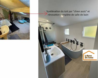 Salle de bain avant et après travaux (Montgeron 91230)