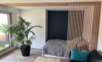 Création d'une séparation entre salon et coin nuit dans un appartement rénové - Nantes 44