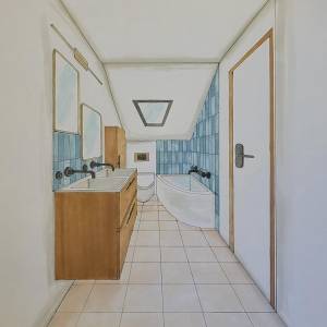 Plan d’aménagement salle de bain familiale à Village-Neuf - Camille Truttmann