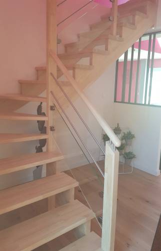 Rénovation d'un escalier bois à brest 29200