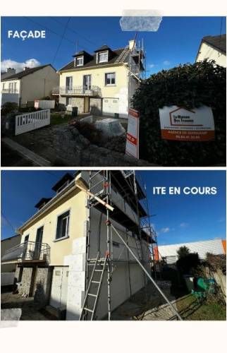 Rénovation globale d’une maison de ville à Guingamp – travaux d’isolation par l’extérieur