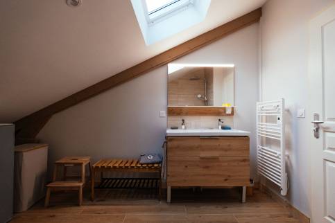 Réaménagement de salle de bain mansardée