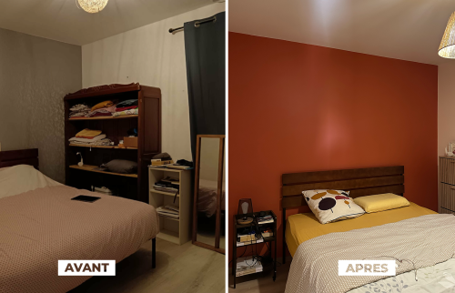 Rénovation chambre - avant/après