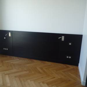 Aménagement intérieur Paris 16e - Tête de lit sur mesure pour la chambre parentale