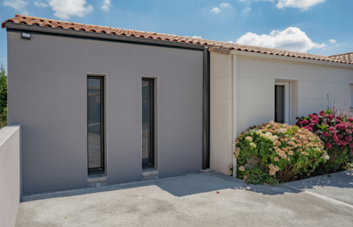 Vue extérieur extension maison