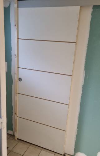 Porte coulissante de la nouvelle SDB