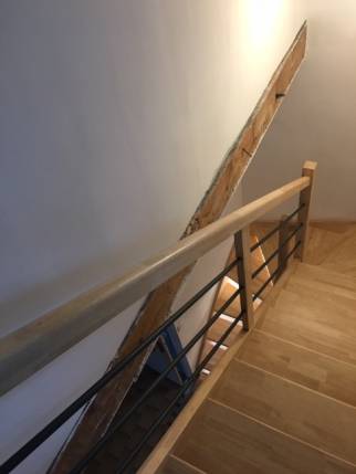 Remplacement d'escalier intérieur - pose d'un nouvel escalier bois - Nantes 44
