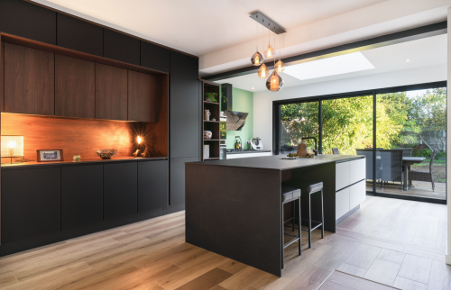 Rénovation de la pièce de vie cuisine et salon à Vertou (44120)