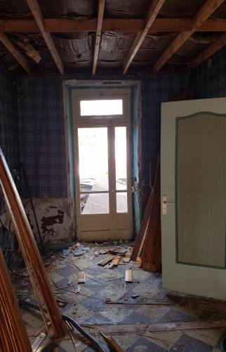 pendant les travaux de rénovation de salle de bain