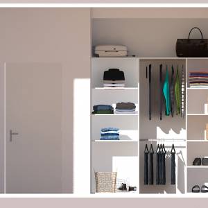 Conception 3D d'un dressing