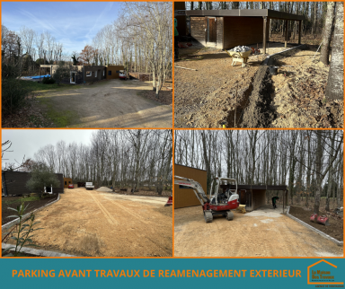 Parking de maison avant travaux de réaménagement extérieur - Montauban 82000