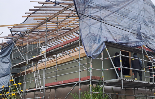 échafaudage parapluie pour la surélévation