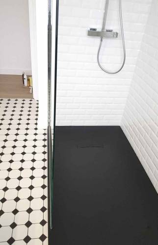 receveur extra-plat noir