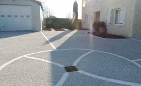 Rénovation d'une cour en béton lavé Les Gonds près de Saintes