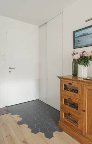 Rénovation complète d’une maison de plain-pied à Vertou (44120)  - sol carrelage et bois