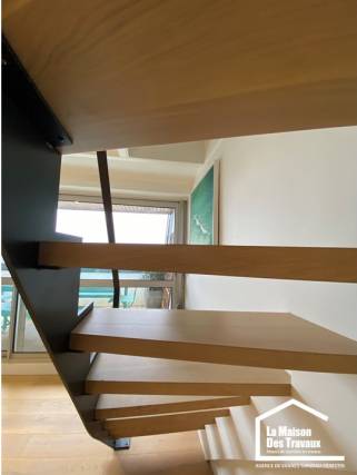 Fabrication et pose d’un escalier dans le Morbihan