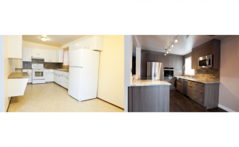 Avant et après rénovation cuisine résidence secondaire Chenôve