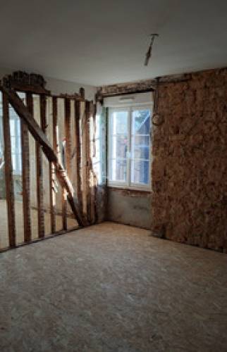 Rénovation maison normande colombages