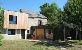 Extension ossature bois en hauteur - Queven (56530)