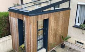 Extension en bardage bois