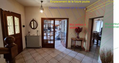 Entrée de maison avant travaux de rénovation intérieure - Bombon 77720
