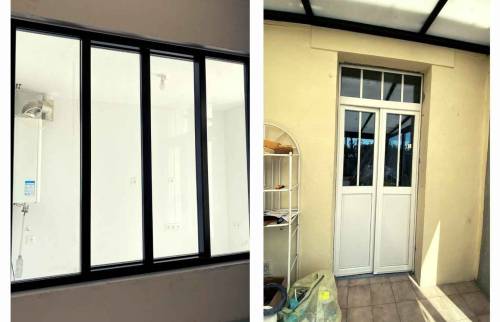 Installation d'une verrière et d'une porte neuve 