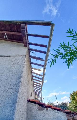 Rénovation de charpente et couverture en cours