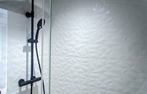 Faience et colonne de douche noire