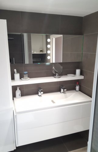 Salle de bain meuble double vasque