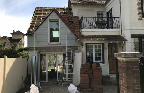 extension de maison en bois à Bougival