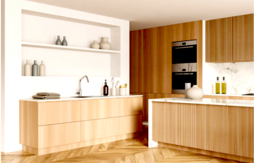 Grande cuisine américaine en bois