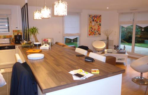 ouverture cuisine avec ilot dentral appartement cormeilles en parisis 95240