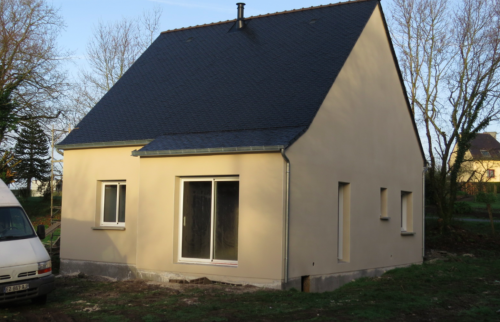 Pose enduit maison neuve - Ploemeur (56)