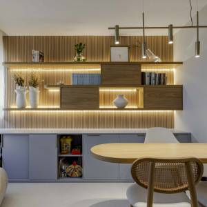 Salle d’attente cabinet psy Ain design Fernanda Donato