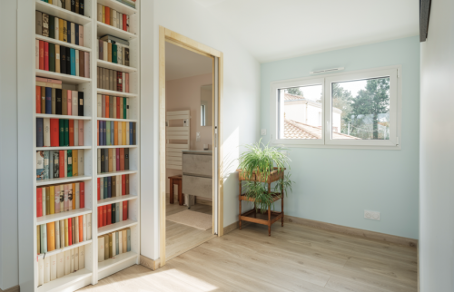 Surélévation de maison à Vertou pour créer une chambre chambre avec mezzanine