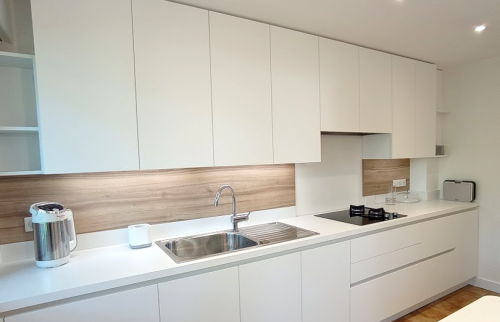 Crédence décor bois