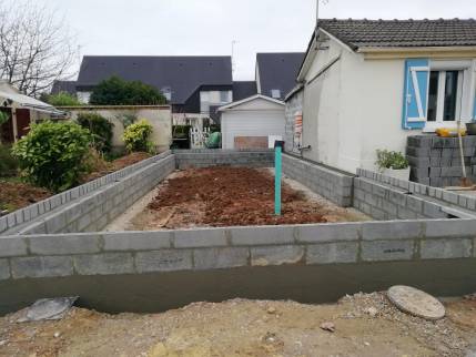Fondations et soubassement pour le vide sanitaire (Luc-sur-Mer 14530)