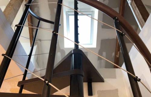 Pose d'un escalier à Deauville