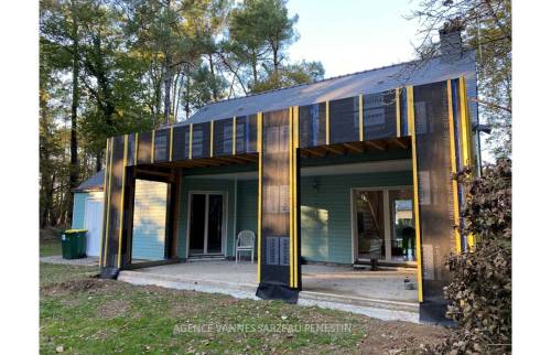 EXTENSION EN BOIS PAR LE COURTIER DE LA MAISON DES TRAVAUX VANNES SARZEAU PENESTIN