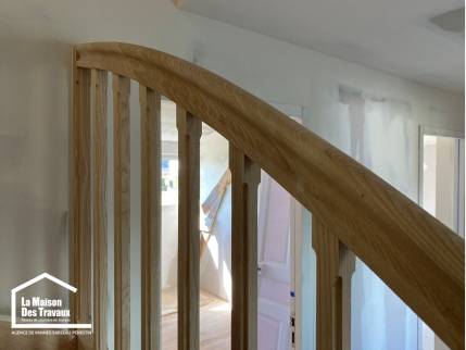 Rambarde escalier en bois