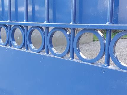 Nouveau portail acier, fer rond, Cancale