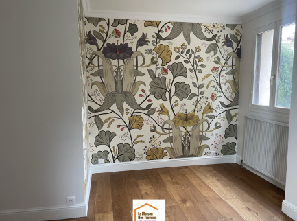 Papier peint original chambre Asnières-sur-Seine (92)