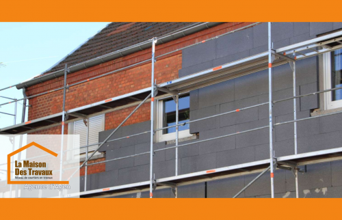 Isolation extérieure en polystyrène près d’Agen pour valoriser un bien locatif avec La Maison Des Travaux – Agence d’Agen.