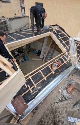 travaux sur le toit